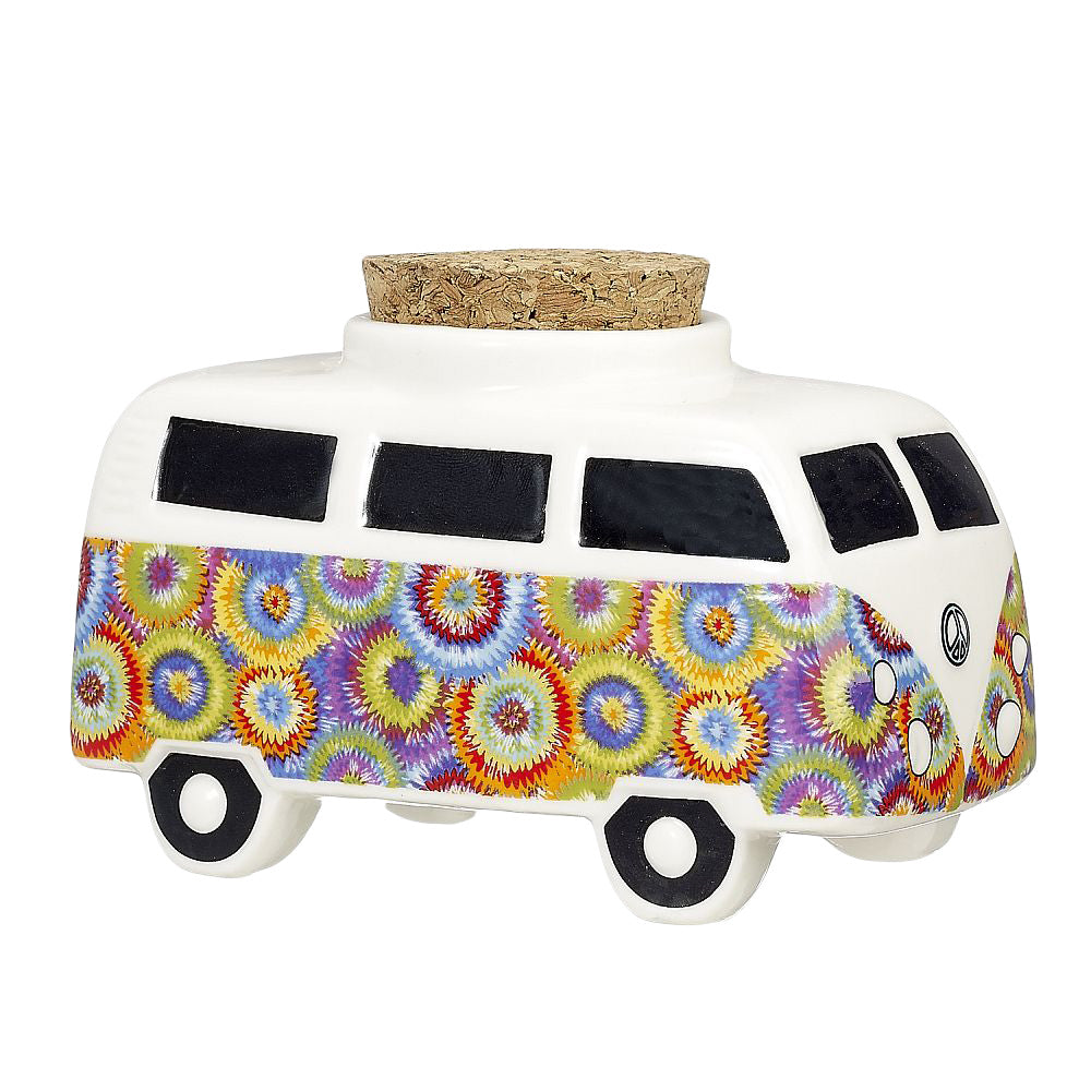 Vintage Hippie Bus Ceramic Stash Jar