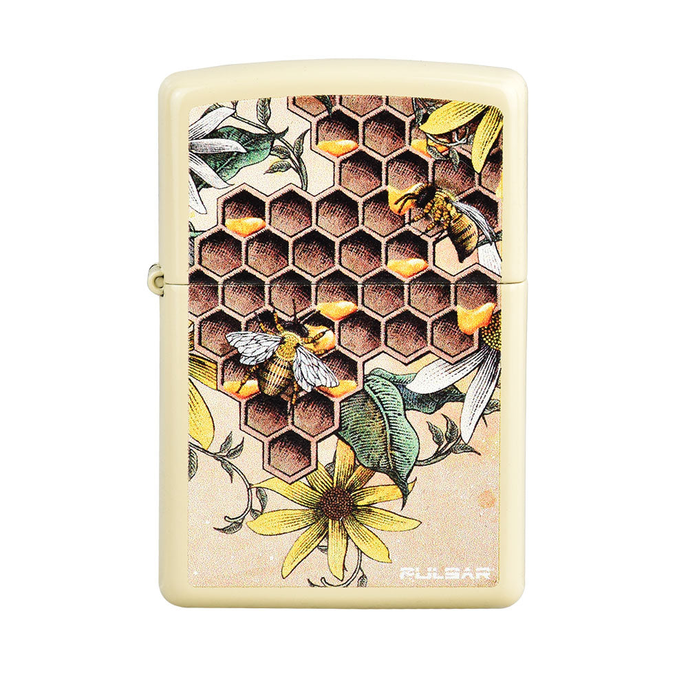 Zippo Lighter - Pulsar Busy Bees - Flat Sand