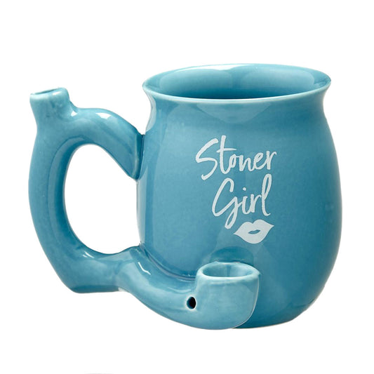 Stoner Girl Ceramic Mug Pipe