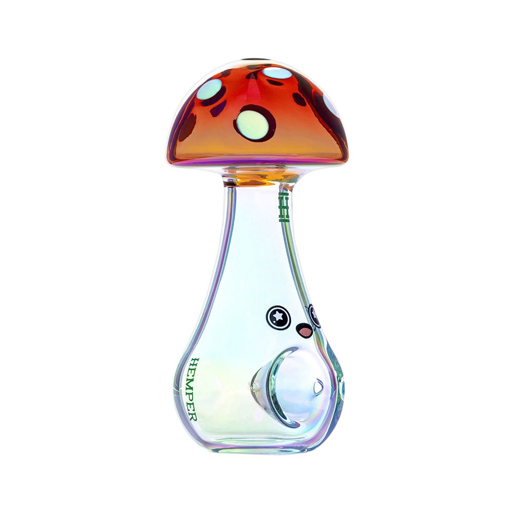 Hemper Trippy Shroom Glass Hand Pipe - 4.5"