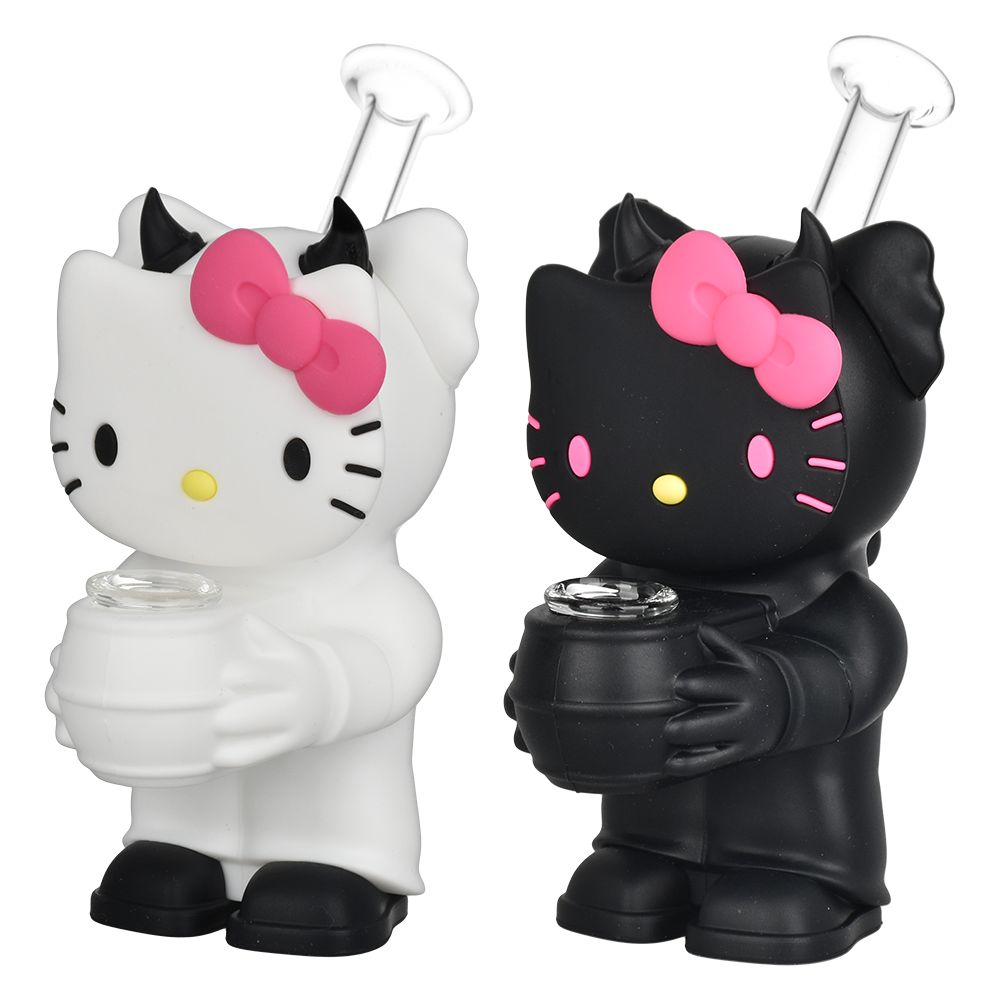 2CT BUNDLE - What Up, Cat? Silicone Water Pipe - 5.5