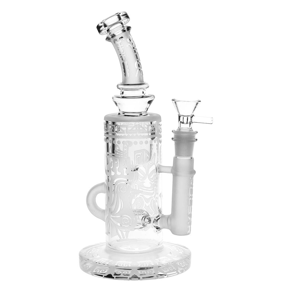 Pulsar Ancient Designs Sandblasted Klein Recycler Glass Water Pipe - 9" / 14mm F