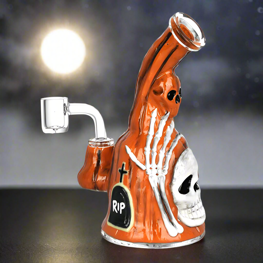 Haunted Gourd Glow 3D Painted Dab Rig | 7" | 14mm F