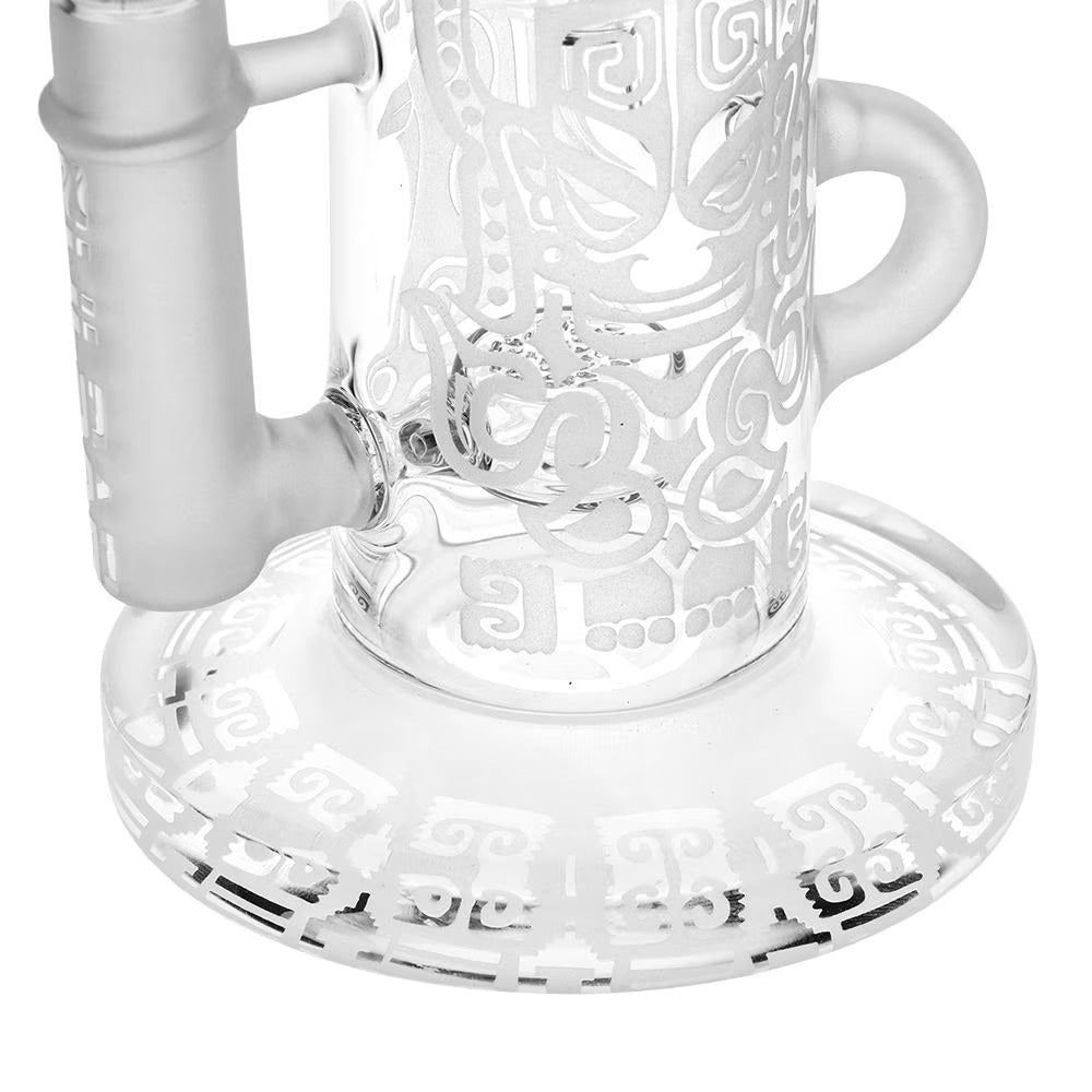 Pulsar Ancient Designs Sandblasted Klein Recycler Glass Water Pipe - 9" / 14mm F